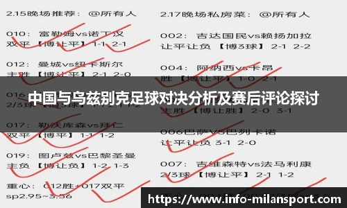 中国与乌兹别克足球对决分析及赛后评论探讨